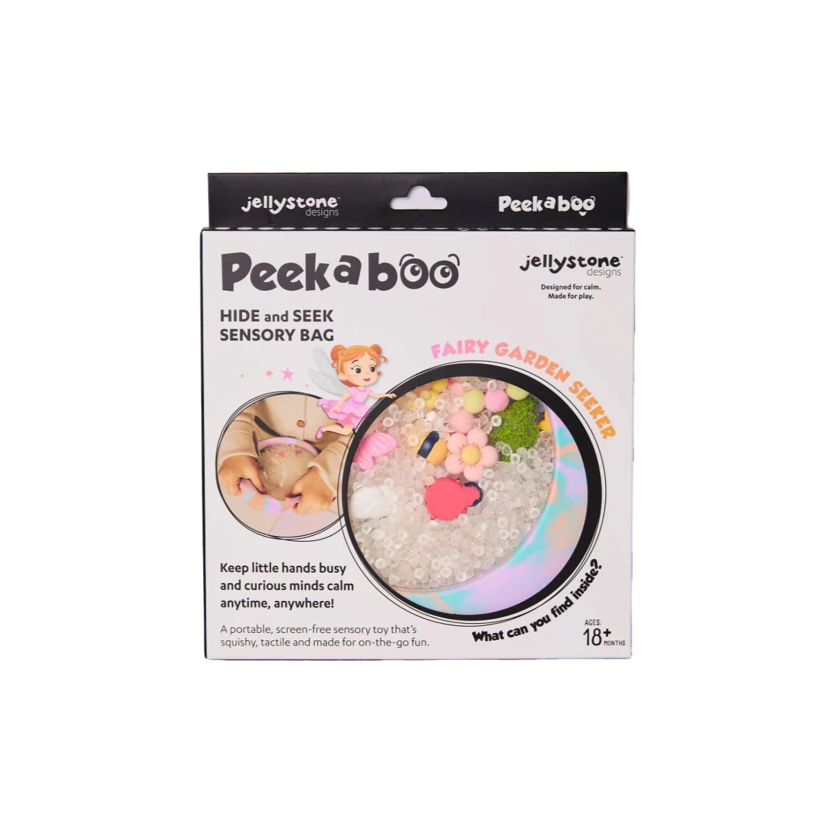 JELLYSTONE DESIGNS Jellystone Sensoryczny dysk z figurkami A-Ku-Ku! Peekaboo motyw Wróżki | Pan Piksel