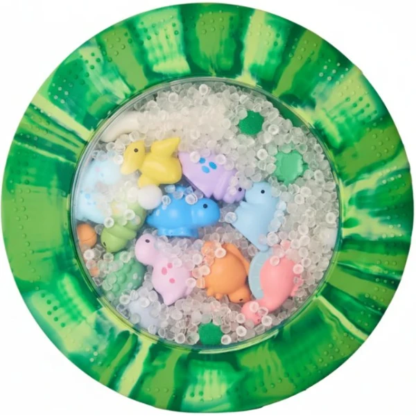 JELLYSTONE DESIGNS Jellystone Sensoryczny dysk z figurkami A-Ku-Ku! Peekaboo motyw Dinozaur | Pan Piksel