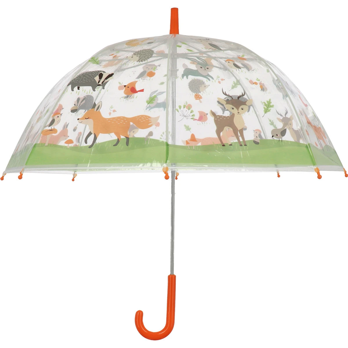 ESSCHERT DESIGN Przezroczysty parasol dziecięcy – Leśne Zwierzęta 3+ | Pan Piksel