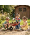 CLASSIC WORLD EDU Metalowa Taczka Ogrodowa do Piaskownicy Plaży Ogrodu | Pan Piksel