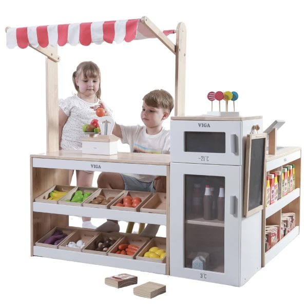Viga Duży Zestaw Stragan Sklep Supermarket | Pan Piksel