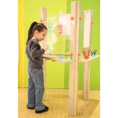 CLASSIC WORLD EDU Przezroczysta Sztaluga Tablica Akrylowa XXL Centrum Artystyczne 3w1 | Pan Piksel
