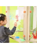 CLASSIC WORLD EDU Przezroczysta Sztaluga Tablica Akrylowa XXL Centrum Artystyczne 3w1 | Pan Piksel