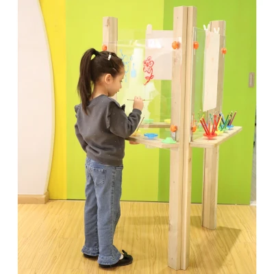 CLASSIC WORLD EDU Przezroczysta Sztaluga Tablica Akrylowa XXL Centrum Artystyczne 3w1 | Pan Piksel