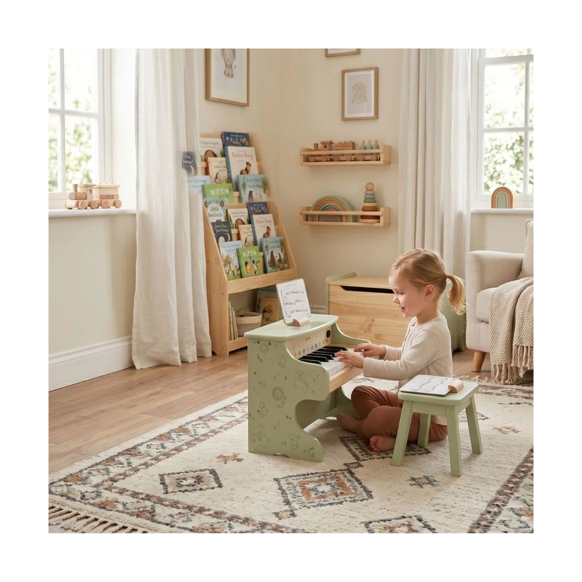 Viga Pianino Zielone Nauka Gry | Pan Piksel