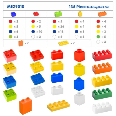 MASTERKIDZ Zestaw Klocków Konstrukcyjnych STEM 135 el. z Nakładką na Panel 4 szt. | Pan Piksel