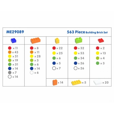 MASTERKIDZ Zestaw Klocków Konstrukcyjnych STEM 563 el. z Nakładkami na Panel 4 szt. | Pan Piksel