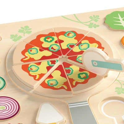 CLASSIC WORLD Drewniana Pizza do Krojenia Układanka Warzywa 22 el. | Pan Piksel