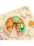 CLASSIC WORLD Drewniana Pizza do Krojenia Układanka Warzywa 22 el. | Pan Piksel