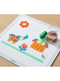 MASTERKIDZ Kwadratowy Panel Świetlny LED Kolorowy + Klocki Montessori Mozaika 140 el. | Pan Piksel
