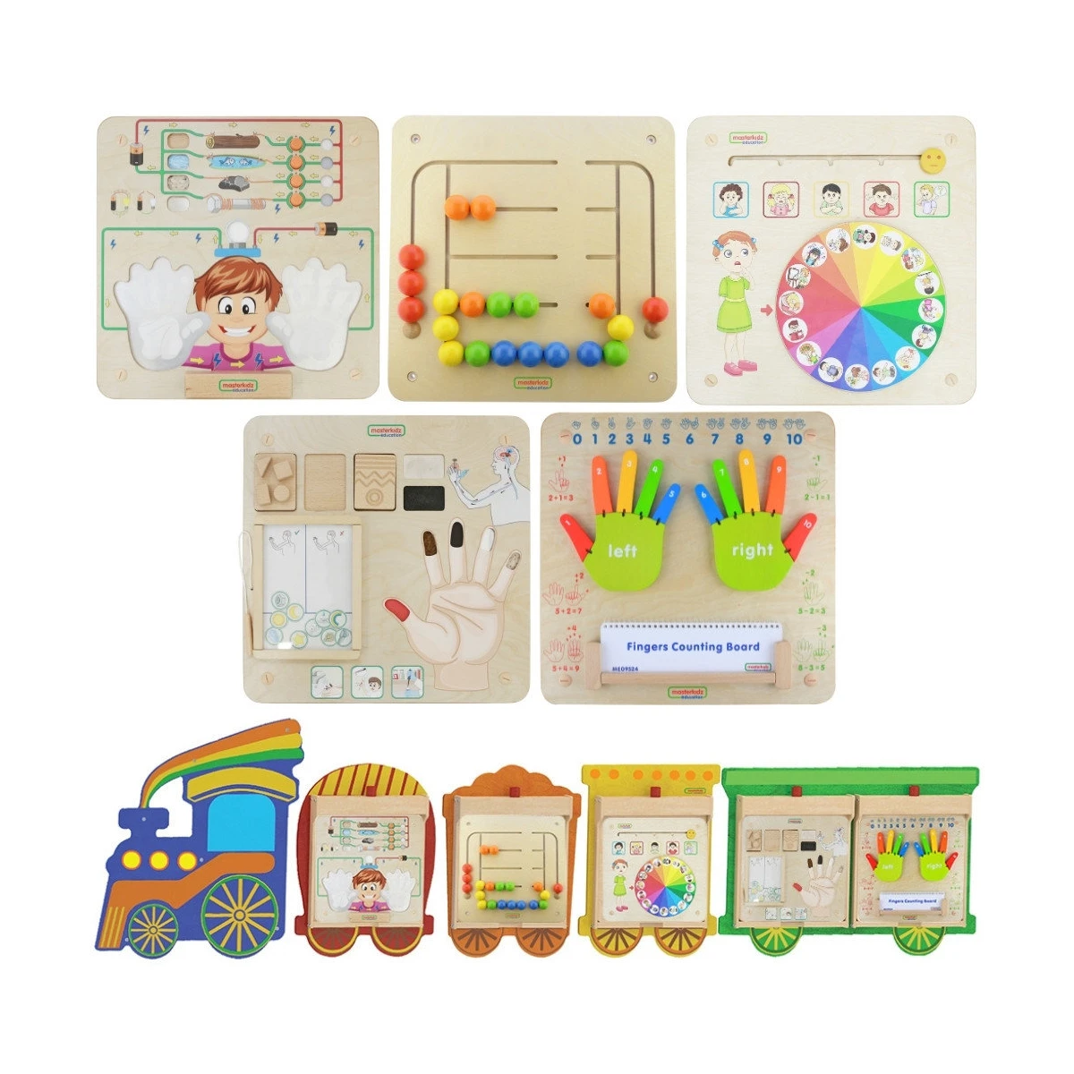 MASTERKIDZ System Do Montażu 5 Tablic Edukacyjnych Masterkidz Flex + Zestaw 5 Tablic Edukacyjnych | Pan Piksel