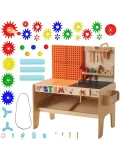 MASTERKIDZ Drewniany Warsztat XXL Montessori STEM z Narzędziami + Akcesoria | Pan Piksel