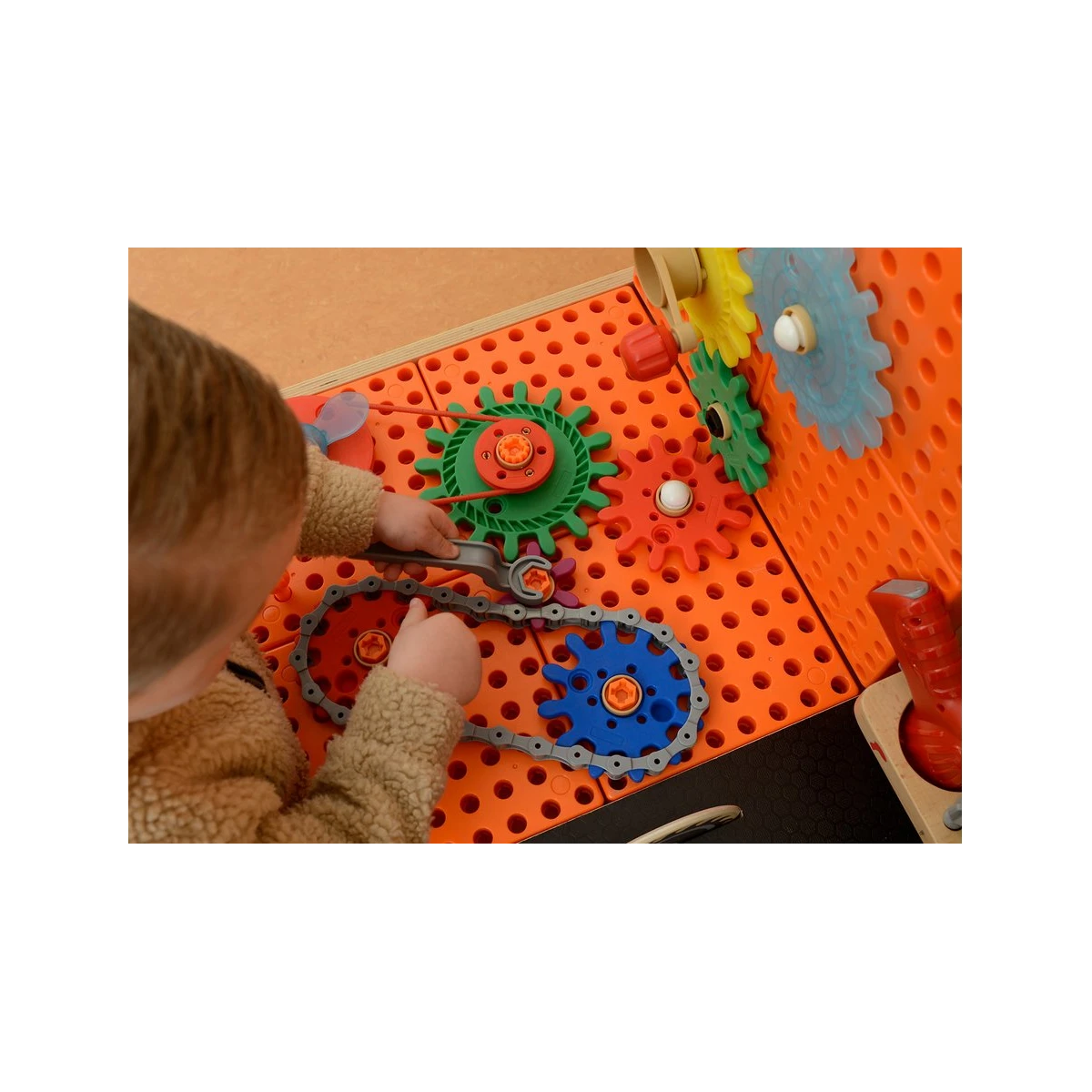 MASTERKIDZ Drewniany Warsztat XXL Montessori STEM z Narzędziami + Akcesoria | Pan Piksel