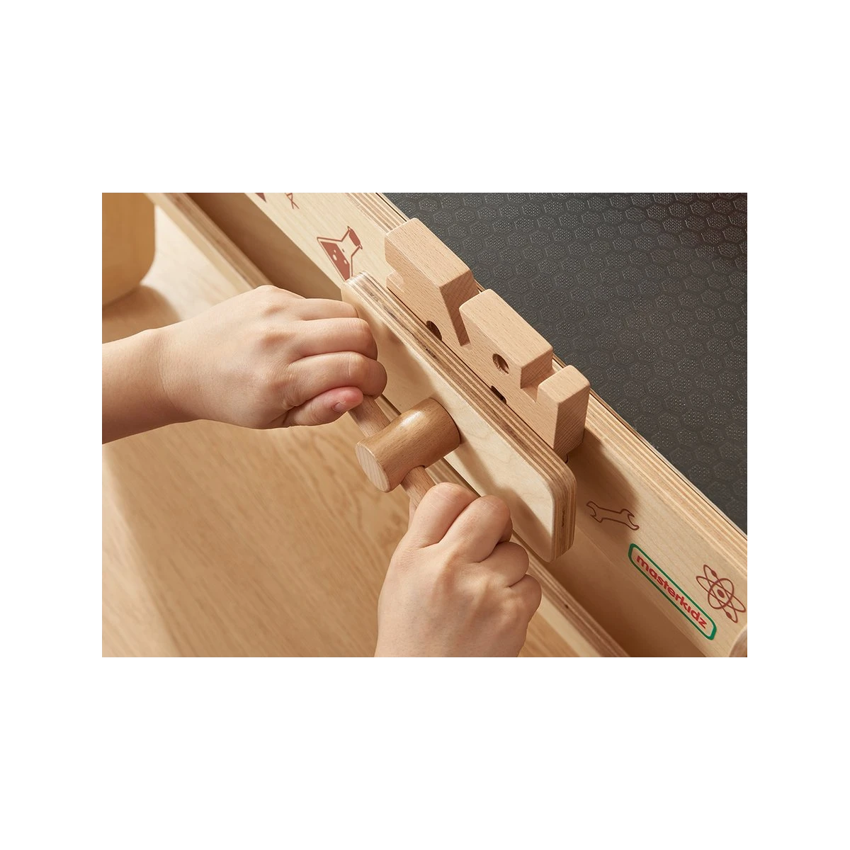 MASTERKIDZ Drewniany Warsztat XXL Montessori STEM z Narzędziami + Akcesoria | Pan Piksel