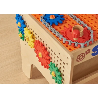 MASTERKIDZ Drewniany Warsztat XXL Montessori STEM z Narzędziami + Akcesoria | Pan Piksel