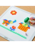 MASTERKIDZ Panel Skrzynia LED Sensoryczna + Klocki Montessori Mozaika 140 el. | Pan Piksel