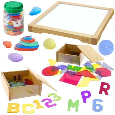 MASTERKIDZ Panel Skrzynia LED Sensoryczna + Zestaw Akcesoriów | Pan Piksel