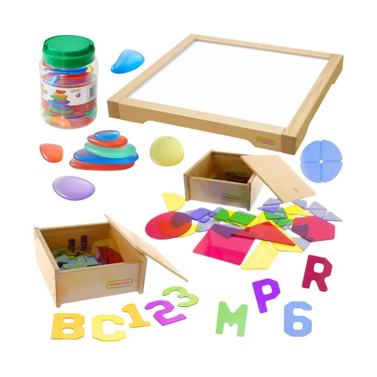 MASTERKIDZ Panel Skrzynia LED Sensoryczna + Zestaw Akcesoriów | Pan Piksel