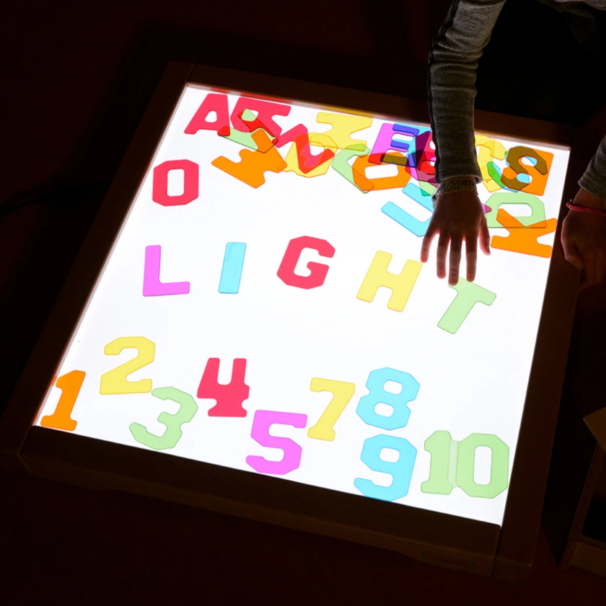 MASTERKIDZ Panel Świetlny LED Zmiana kolorów Pilotem + Klocki Montessori Mozaika 140 el. | Pan Piksel