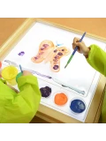 MASTERKIDZ Rama Sensoryczna - Panel LED + Przezroczysta Taca Do Malowania | Pan Piksel