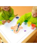 MASTERKIDZ Rama Sensoryczna - Panel LED + Przezroczysta Taca Do Malowania | Pan Piksel