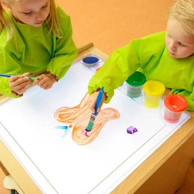 MASTERKIDZ Rama Sensoryczna - Panel LED + Przezroczysta Taca Do Malowania | Pan Piksel
