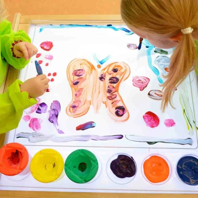 MASTERKIDZ Rama Sensoryczna - Panel LED + Przezroczysta Taca Do Malowania | Pan Piksel