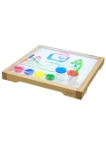 MASTERKIDZ Rama Sensoryczna - Panel LED + Przezroczysta Taca Do Malowania | Pan Piksel