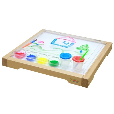 MASTERKIDZ Rama Sensoryczna - Panel LED + Przezroczysta Taca Do Malowania | Pan Piksel