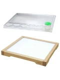MASTERKIDZ Rama Sensoryczna - Panel LED + Przezroczysta Taca Do Malowania | Pan Piksel