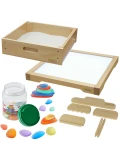 MASTERKIDZ Rama Sensoryczna - Panel LED + Zestaw Akcesoriów Do Zabawy w Piasku | Pan Piksel