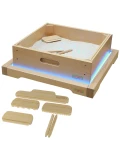 MASTERKIDZ Rama Sensoryczna - Panel LED + Zestaw Akcesoriów Do Zabawy w Piasku | Pan Piksel