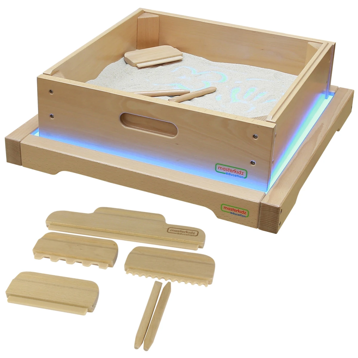 MASTERKIDZ Rama Sensoryczna - Panel LED + Zestaw Akcesoriów Do Zabawy w Piasku | Pan Piksel