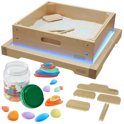 MASTERKIDZ Rama Sensoryczna - Panel LED + Zestaw Akcesoriów Do Zabawy w Piasku | Pan Piksel