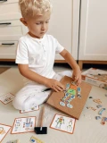 VIGA Drewniana Przybijanka Roboty 45 elementów Montessori | Pan Piksel