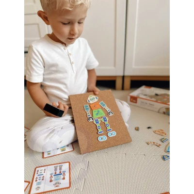 VIGA Drewniana Przybijanka Roboty 45 elementów Montessori | Pan Piksel