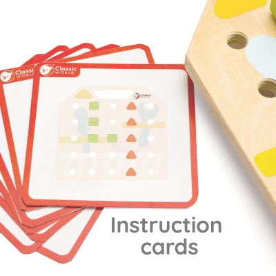 CLASSIC WORLD Wooden Manipulative Board Logic Puzzle | Pan Piksel