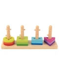 TOOKY TOY Sorter Kształtów z Kolorowymi Blokami Montessori | Pan Piksel