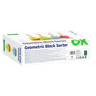 TOOKY TOY Sorter Kształtów z Kolorowymi Blokami Montessori | Pan Piksel