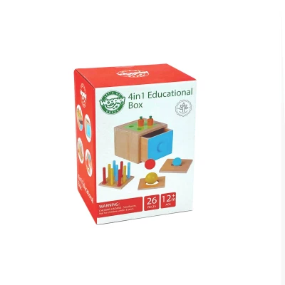 Drewniana szuflada edukacyjna 4w1 Woopie | Pan Piksel