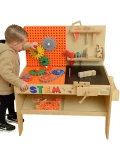 MASTERKIDZ Drewniany Warsztat XXL Montessori STEM z Narzędziami | Pan Piksel