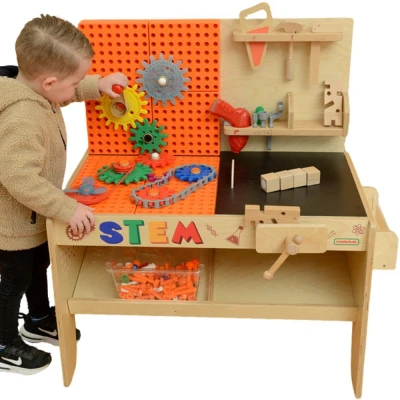 MASTERKIDZ Drewniany Warsztat XXL Montessori STEM z Narzędziami | Pan Piksel