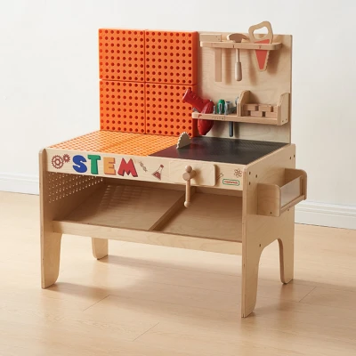 MASTERKIDZ Drewniany Warsztat XXL Montessori STEM z Narzędziami | Pan Piksel