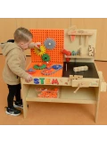 MASTERKIDZ Drewniany Warsztat XXL Montessori STEM z Narzędziami | Pan Piksel