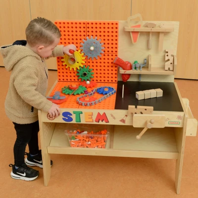 MASTERKIDZ Drewniany Warsztat XXL Montessori STEM z Narzędziami | Pan Piksel