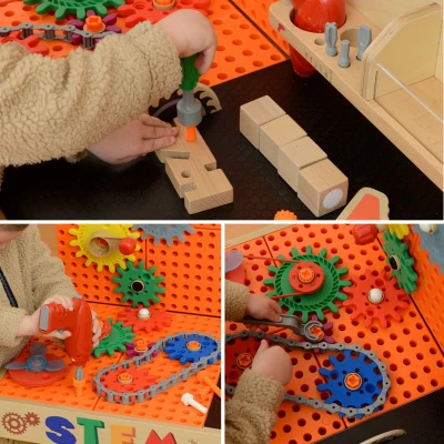 MASTERKIDZ Drewniany Warsztat XXL Montessori STEM z Narzędziami | Pan Piksel