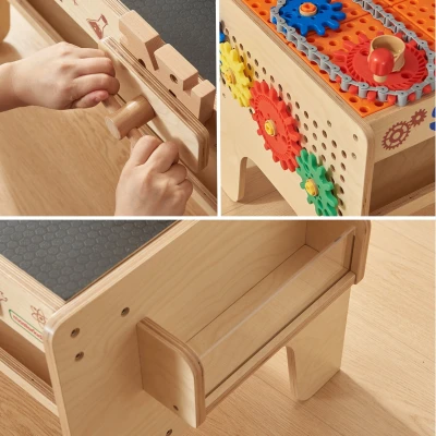 MASTERKIDZ Drewniany Warsztat XXL Montessori STEM z Narzędziami | Pan Piksel