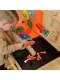 MASTERKIDZ Drewniany Warsztat XXL Montessori STEM z Narzędziami | Pan Piksel
