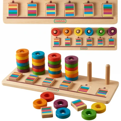 MASTERKIDZ Układanka Nauka Liczenia i Kolorów Sorter Montessori | Pan Piksel