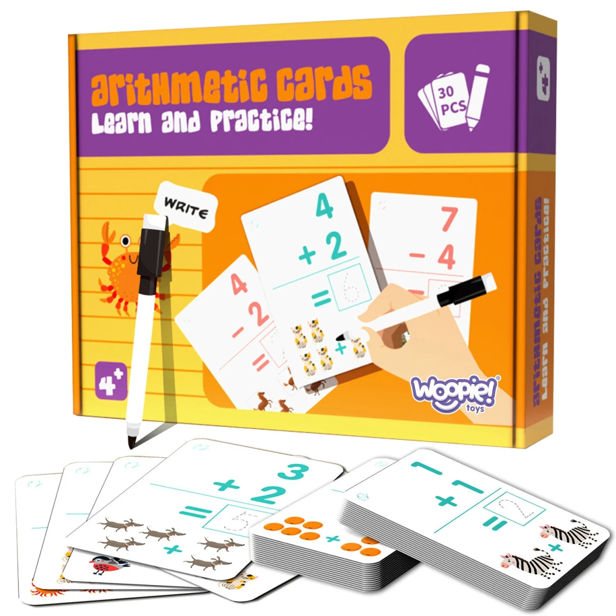 WOOPIE Karty Edukacyjne Fiszki Do Nauki Liczenia | Pan Piksel